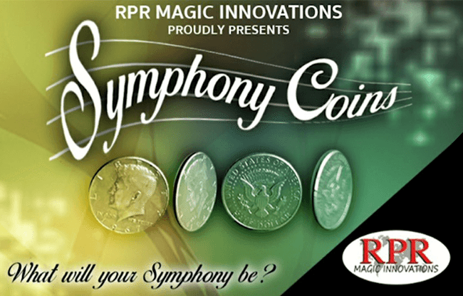 Symphony Coins (US Eisenhower) Gimmicks and Online Instructions by RPR Magic Innovations - Trick
