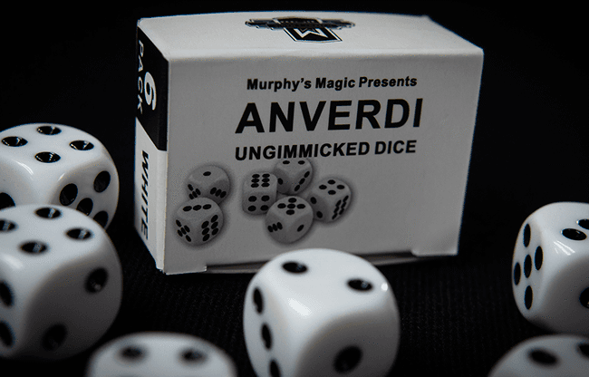 NON GIMMICKED DICE 6 PACK/WHITE by Tony Anverdi - Trick