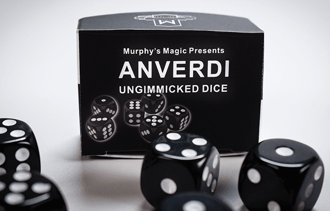 NON GIMMICKED DICE 6 PACK/BLACK by Tony Anverdi - Trick