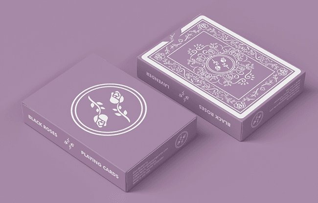 Black Roses Lavender (Marked) Edition Playing Cards