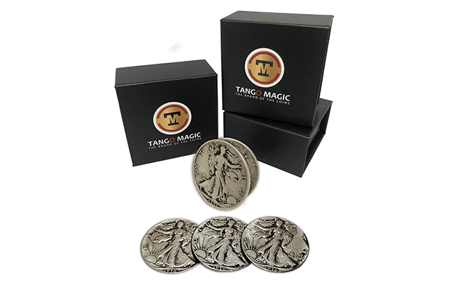 Replica Walking Liberty Expanded Shell plus 4 coins (Gimmicks and Online Instructions) by Tango - Trick