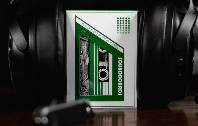Soundboards V4 Green Edition Playing Cards by Riffle Shuffle