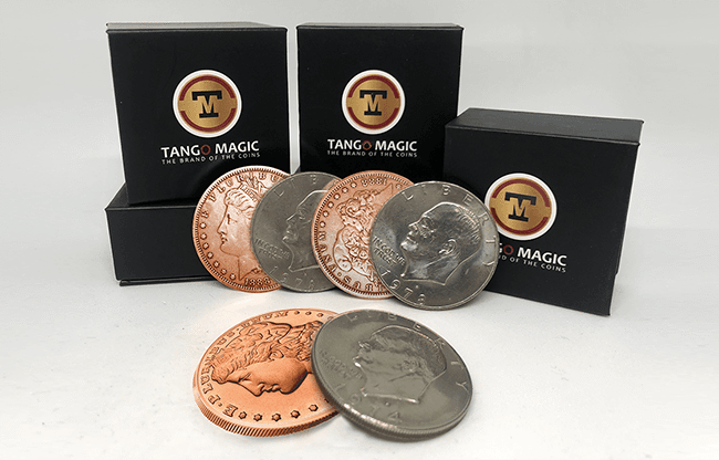 Copper Morgan Hopping Half (Gimmicks and Online Instructions) by Tango Magic - Trick