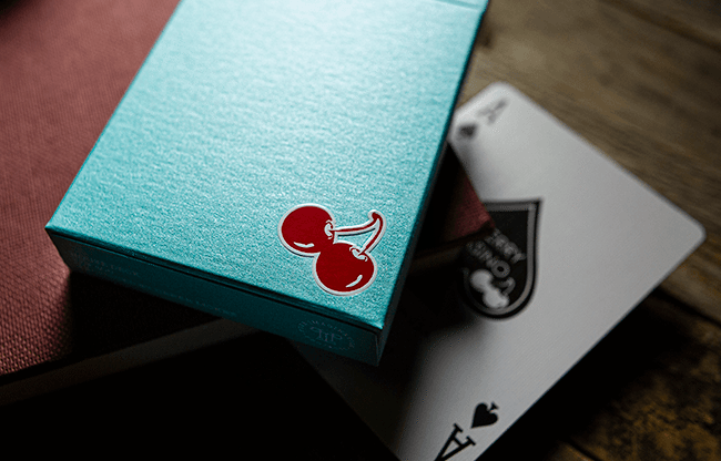 Cherry Casino House Deck (Tropicana Teal) Playing Cards by Pure Imagination Projects