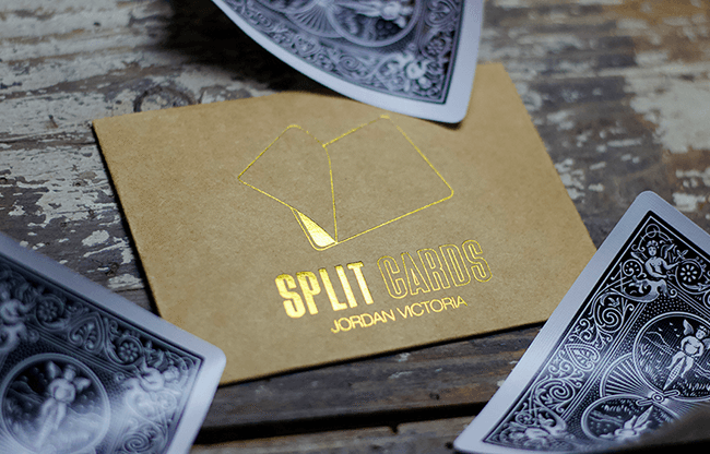 COLORED Split Cards 10 ct. (Black) by PCTC - Trick