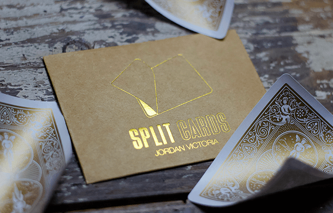 COLORED Split Cards 10 ct. (Gold) by PCTC - Trick