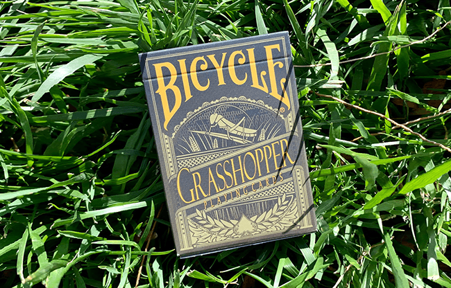 Gilded Grasshopper Dark (Olive) Playing Cards
