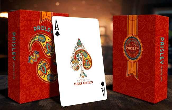 Paisley Poker Red Playing Cards by by Dutch Card House Company