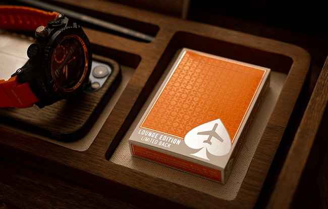 Lounge Edition in Hangar (Orange) with Limited Back by Jetsetter Playing Cards