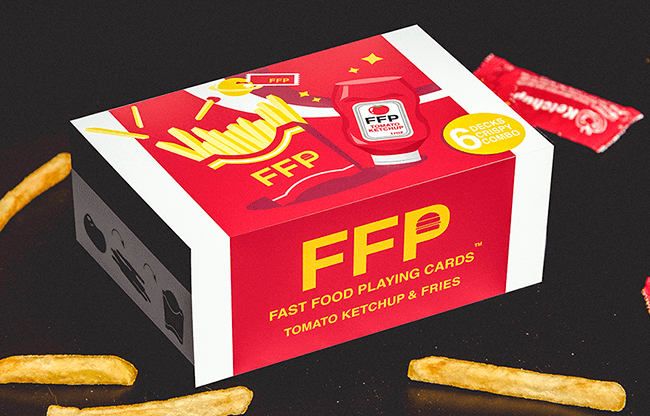 Ketchup and Fries Combo (1/2 Brick) Playing Cards by Fast Food Playing Cards