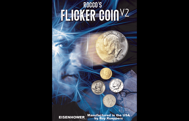 FLICKER COIN V2 (Eisenhower) by Rocco - Trick