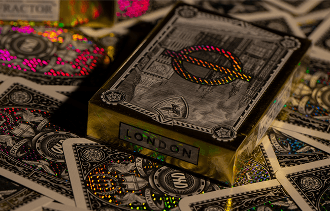 London Diffractor Gold Playing Cards