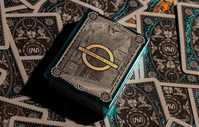 London Diffractor Ice Blue Playing Cards