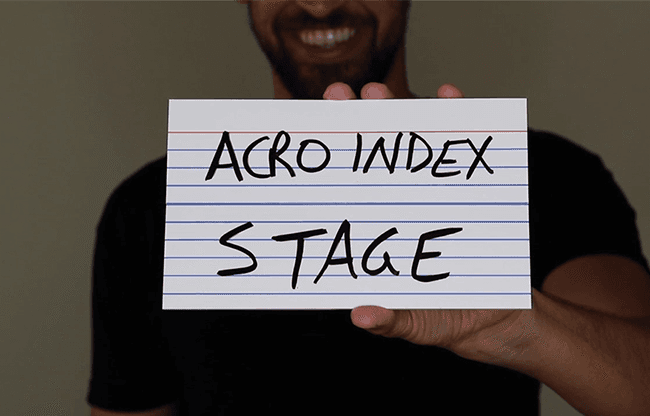 Acro Index Dry Erase Large 5"x8"(Gimmicks and Online Instructions) by Blake Vogt - Trick