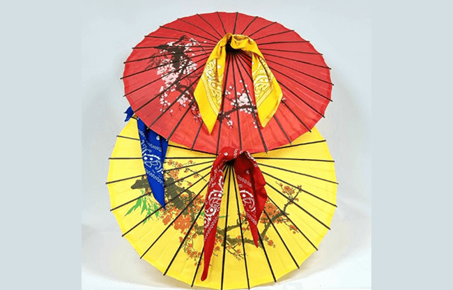 Umbrella From Bandana Set (random color for umbrella) by JL Magic - Trick