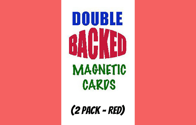 Magnetic Cards (2 pack/Red) by Chazpro Magic. - Trick