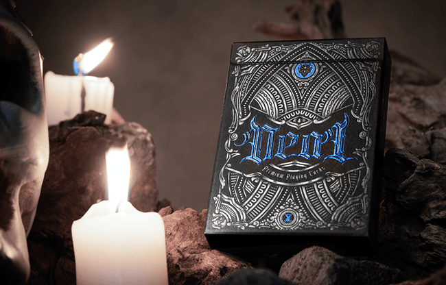 Deal with the Devil (Cobalt Blue) UV Playing Cards by Darkside Playing Card Co