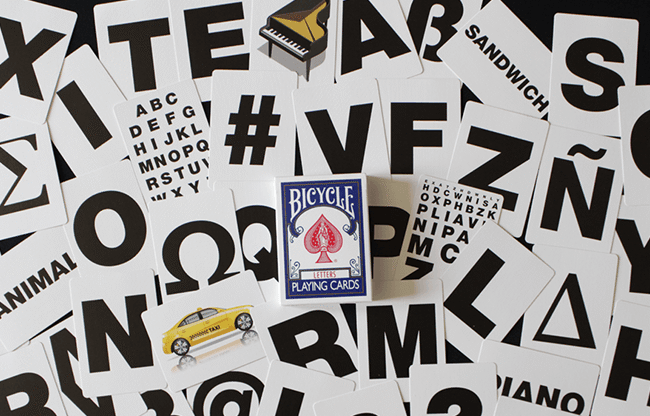 Bicycle Special LETTERS Blue Playing Cards (plus 10 Online Effects)