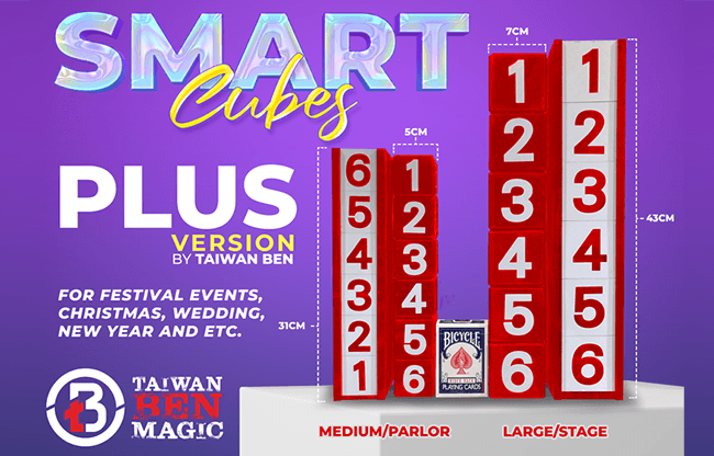 Smart Cubes PLUS RED (Medium / Parlor) by Taiwan Ben - Trick