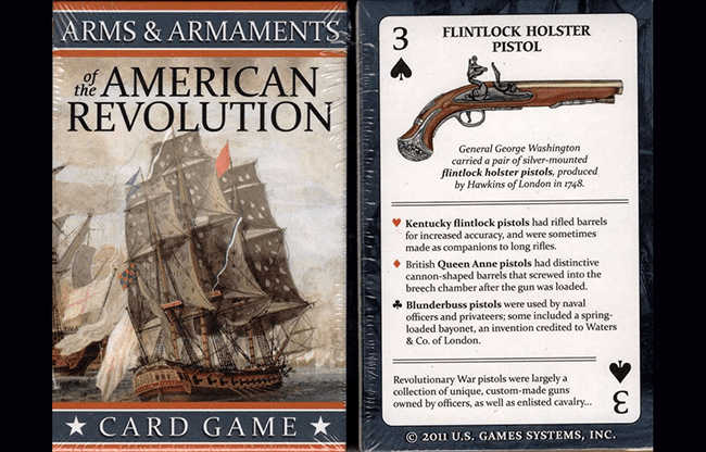 Arms and Armaments of the American Revolution Playing Cards