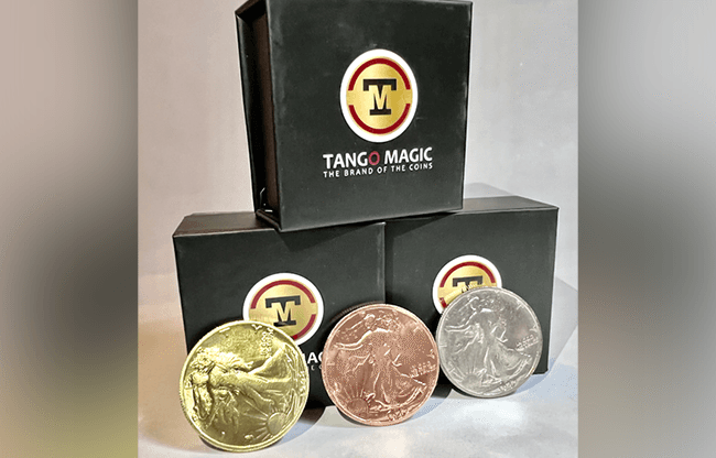 Follow the Silver Walking Liberty (Gimmicks and Online Instructions) by Tango - Trick