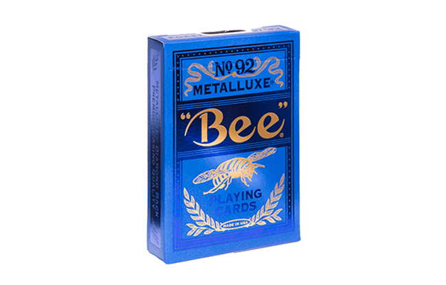 Bee Blue MetalLuxe Playing Cards by US Playing Card