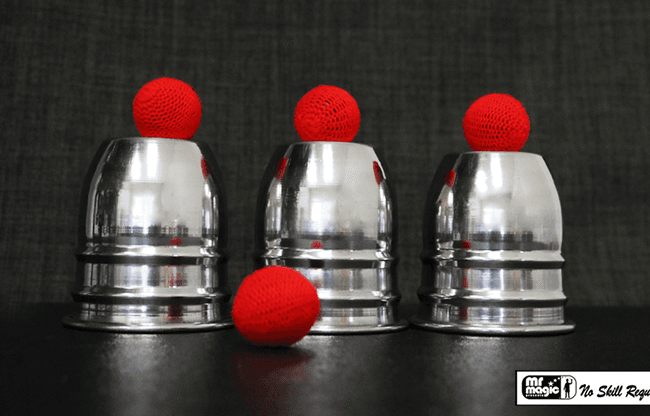 STAINLESS STEEL CUPS AND BALLS by Mr. Magic - Trick