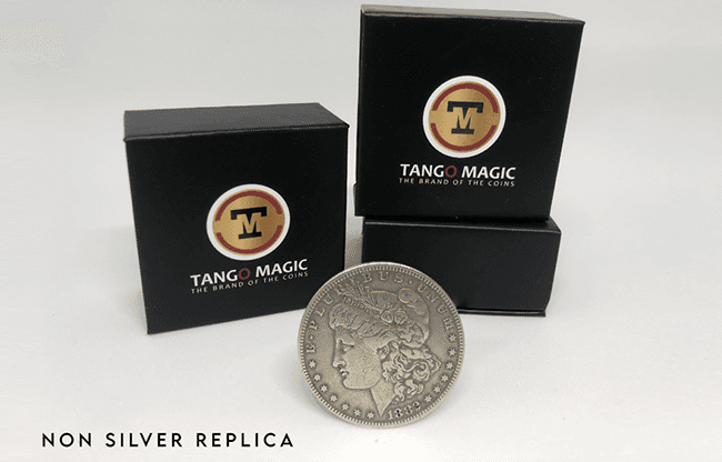 Replica Morgan Steel Coin (Gimmicks and Online Instructions) by Tango Magic - Trick
