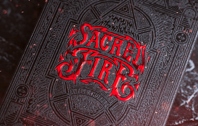 Sacred Fire (Eternal Flame) Playing Cards by Riffle Shuffle