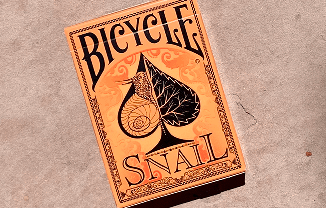 Bicycle Snail (Orange) Playing Cards