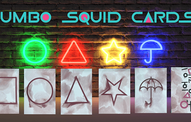 SQUID CARDS STAGE SIZE (Gimmicks and Online Instruction) by Matthew Wright - Trick