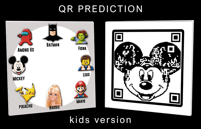 QR PREDICTION MICKEY (Gimmicks and Online Instructions) by Gustavo Raley - Trick