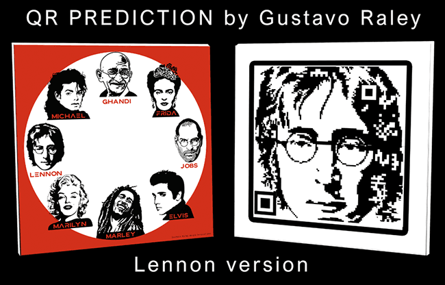 QR PREDICTION JOHN LENNON (Gimmicks and Online Instructions) by Gustavo Raley - Trick