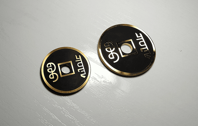 CHINESE COIN BLACK LARGE by N2G - Trick