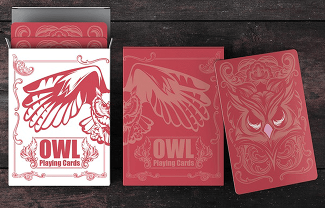 Owl (Red) Playing Cards