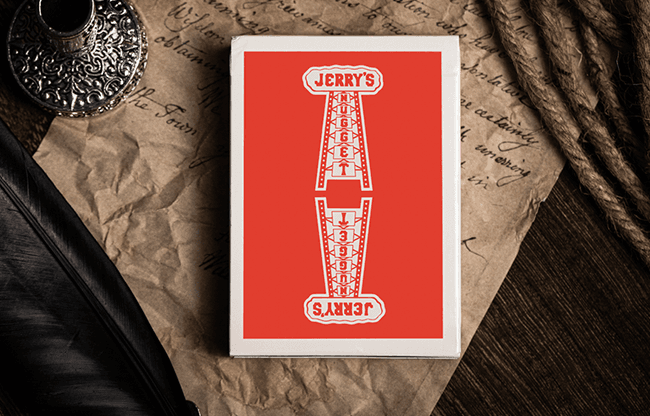 Jerry's Nugget (Atomic Red) Marked Monotone Playing Cards