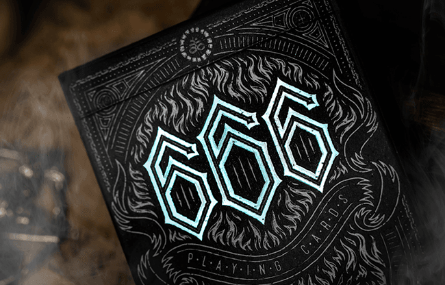 666 V4 (Cyan) Playing Cards by Riffle Shuffle