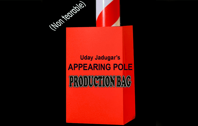 APPEARING POLE BAG RED (Gimmicked / No Tear) by Uday Jadugar - Trick