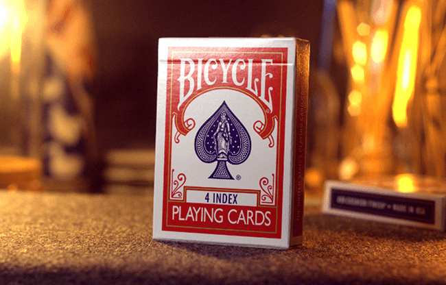 Bicycle 4 Index Red (Gimmicks and Online Instructions)