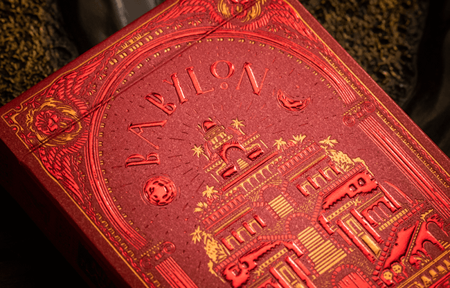 Babylon (Ruby Red) Playing Cards by Riffle Shuffle