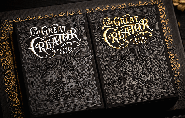 The Great Creator: Earth (Gold Foil) Edition Playing Cards by Riffle Shuffle