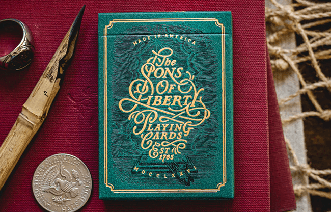 Sons of Liberty (Green) Playing Cards