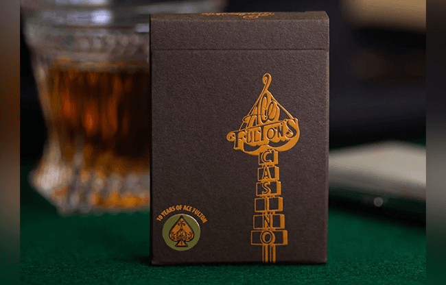 ACE FULTON'S 10 YEAR ANNIVERSARY TOBACCO BROWN PLAYING CARDS