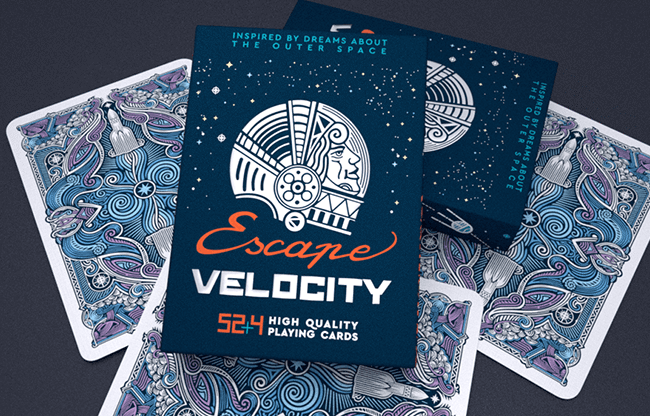 Escape Velocity (Blue) Playing Cards