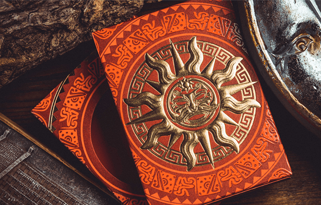 Gilded Maya Sun Playing Cards