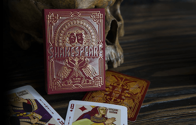 Shakespeare (Burgundy) Playing Cards