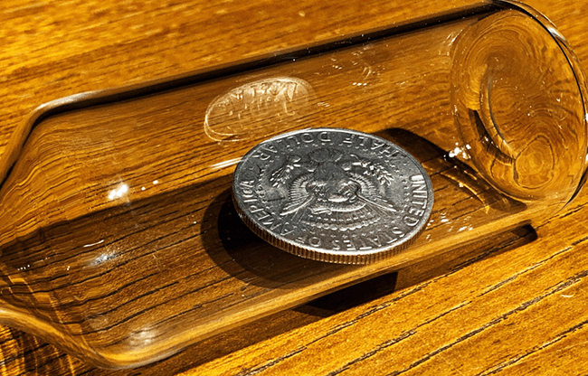 REAL COIN IN BOTTLE (HALF) by Bacon Magic - Trick