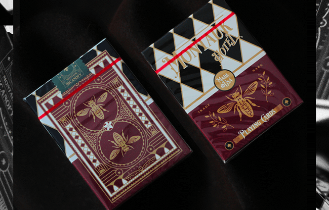 Montauk Hotel Burgundy Playing Cards by Gemini