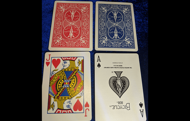 Magnetic Card- Bicycle Cards (2 Per Package) Double Back Red by Chazpro - Trick