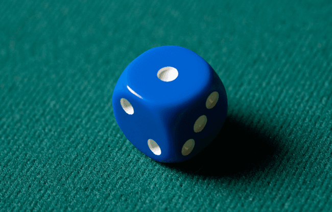 REPLACEMENT DIE BLUE (GIMMICKED) FOR MENTAL DICE by Tony Anverdi - Trick